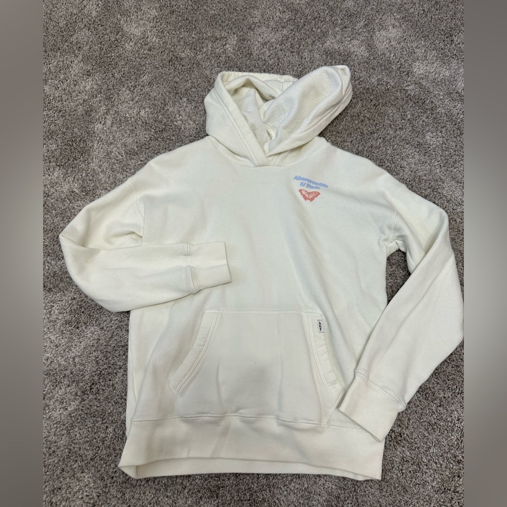 Abercrombie Kids White Hoodie Sweater